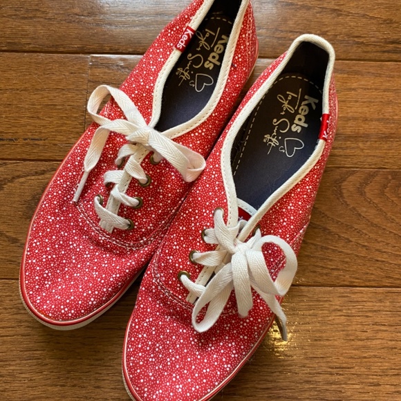 Keds Red and White Polka Dot Sneakers - Picture 2 of 6